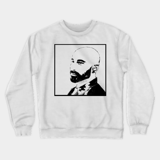 Man Portrait 12 Marcus Aurelius Crewneck Sweatshirt by JD by BN18 